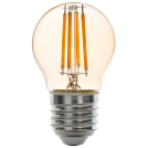 ULTRALUX - LED filament лампа топка, димираща, 4W, E27, 1800K, 220-240V AC, амбър  LFG42718D