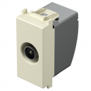 TEM - Розетка TV преходна 10db 1M, цвят Крем гланц, Modul KM12IW