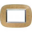 BTICINO - HB4803SLC Elliptical cover plate 3 modules - skin sand
