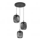 EGLO - Пендел ROMAZZINA E27 3X40W черен- 900686