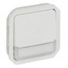 LEGRAND - Влагозащитен Бутон NO/NC с подсветка 12V и етикет Plexo New Бял 69634L