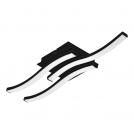EGLO - wall/ceiling light steel 14,1W 1680lm 4000K plastic black / plastic white - 74043