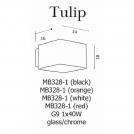 AZZARDO - Плик Tulip MB 328-1 BLACK (2)