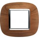 BTICINO - HB4802LCA Elliptical cover plate 2 modules - wood cherry 
