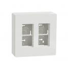 SCHNEIDER ELECTRIC - NU122418 Surface mounting box 2 rows x 2 modules, New Unica, white