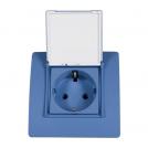 ELMARK - 38254S - TZ107С GERMAN STANDARD SOCKET WITH COVER BLUE BASIC