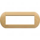 BTICINO - LNB4806LAE Round cover plate 6 modules - maple