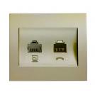 PANASONIC - RJ45 + RJ11, Cover WBTR0412-5DR