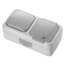 VIKO - Palmiye - Horizontal Combined Products Switch + Earthed Socket 90555581