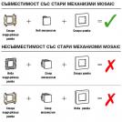 LEGRAND - Четиримодулна вертикална рамка 2х2 Mosaic черно 79062L (1)