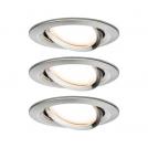 PAULMANN - Луни (3бр.) 93878  LED recessed light Nova Plus Coin basic set pivoting round 84mm 50° Coin✴3x6W⚡3x470lm⚡230V dimmable⚡2700K 