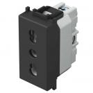 TEM - VM30SB Socket Italian standard 2P+E 16A 1M, color Black matt, Modul