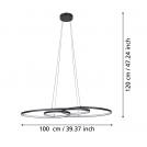 EGLO - LED Пендел GIANELLA 38W 4400lm 3000K черен - 900948 (1)