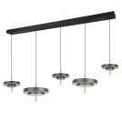 TRIO - Пендел W:129cm 50W 5900lm , смяна на цветна температура 2300+3000+4000K  KEATON 340210580 черен / злато
