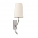 FARO - REM Matt nickel structure wall lamp with LED reader 29682-20