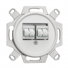 THPG - Connection FO socket Duplex Ø 7,0 cm Duroplast white 101358