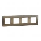 SCHNEIDER ELECTRIC - NU280851М cover frame - 4 gangs - 4 x 2 modules - bronze/ ivory mirror surface
