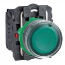 SCHNEIDER ELECTRIC - Push button green with an indicator 1NO-1NC 230...240Vac Ø22mm XB5 XB5AW33M5