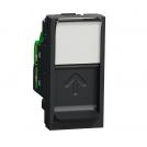 SCHNEIDER ELECTRIC - NU341054 New Unica - 1 x RJ45 socket - 1 m - Cat. 5E - UTP - straight - shutter - anthra