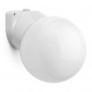 THPG - Wall light porcelain LISILUX M opal glass globe E27 IP54 100798