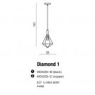 AZZARDO - Пендел DIAMOND 1 MD5039-1B-BK / AZ2139 (1)