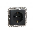 SCHNEIDER ELECTRIC - SDD114022 Sedna Design & Elements - Outlet schuko with child protection, screwless mounting, 2P+E, 16A, 250V, antracite