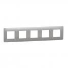 SCHNEIDER ELECTRIC - NU201030 cover frame - 5 gangs - 5 x 2 modules - aluminium