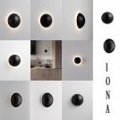 NOVA LUCE - Аплик  Д:12.5, В:5 см.    9030741   IONA ⚡ LED 3W ⚡ 119Lm ⚡ 3000K ⚡ 230V ⚡ IP20 ✴ Пясъчно черен