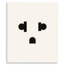 VIMAR - SICURY 2P+E 16 A 250 V~ socket outlet, polarised Euro-American standard, white - 2 modules 30248.B
