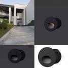 NOVA LUCE - Waterproof lamp for recessing into stairs/wall Ø:7, H:6.5 cm.  9136187 CIRCE ⚡ LED 3W ⚡ 170Lm ⚡ 3000K ⚡ 220-240V ⚡ IP54 ✴ Black 