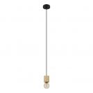 EGLO - Пендел TURIALDO H:1100mm Ø:105mm E27 1X28W кафяво дърво - 901172