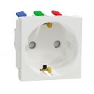 SCHNEIDER ELECTRIC - NU305718 Socket Outlet white with child protection 2P+E 16A 250V New Unica