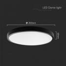 V-TAC - 18W LED Dome Light Round Black Frame 3000K IP44 SKU: 76331 (4)