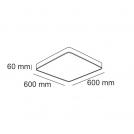 POLARIS LIGHTING - LED ПАНЕЛ KARO 600/600/60mm 40W 3000K 4400lm 120° черен 2008-6060 (1)