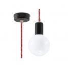 SOLLUX - pendant  luminaire  EDISON black&red  SL.0158