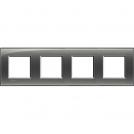 BTICINO - LNA4802M4KF Square cover plate 4х2modules -London fog-technopolymer