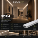 ACA LIGHTING - Алуминиев бял профил NORM с опалов капак 2м. P117UW