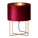 TNL - METAL & VELVET FABRIC TABLE LAMP TNL1007RD