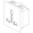 VIMAR - SICURY 2P+E 13 A 250 V~ multi-standard socket outlet, white - 2 modules 30257.B (1)