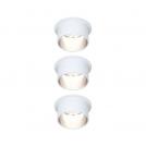 PAULMANN - Луни (3бр.) 93385  Gil Coin basic set IP44 round 68mm Coin⚡ 3x6W⚡ 3x470lm⚡ 230V dimmable⚡ 2700K✴Бял мат/Полирано желязо 