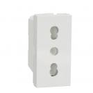 SCHNEIDER ELECTRIC - NU302318 Socket Outlet white with child protection 2P+E 16A 250V New Unica connection with screws