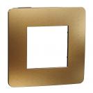 SCHNEIDER ELECTRIC - NU280258M New Unica - cover frame - 1 gang - 1 x 2 modules - rose gold/ black mirror surface 
