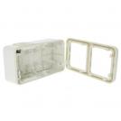LEGRAND - Surface mounting box Plexo IP55 - 2 gang horizontal - with membrane glands - white  69690