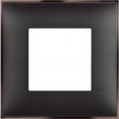 BTICINO - R4802BH cover plate - 2 centered module - Black nickel
