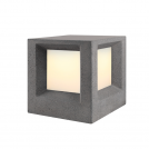 ACA LIGHTING - Градински стълб MK041B-200  200MM IP65 E27 Max.7W BLACK CEMENT & PC DIFFUSER