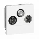 LEGRAND - Розетка TV+R+SAT 2 мод. цвят бял Mosaic 78786