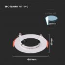 V-TAC - GU10 Fitting Round White SKU: 6640 (4)