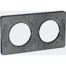 SCHNEIDER ELECTRIC - S540804U Odace Touch cover frame 2 gang pebble stone & anthracite border