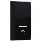 ACA LIGHTING - MODYS BUTTON WITH INDICATOR & LIGHT SYMBOL 1M. MATT BLACK 10101333511