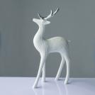 ACA LIGHTING - POLYRESIN BLACK PROUD DEER SILVER HORNS 31cm X1574716